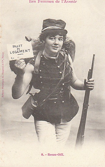 Illustration for article titled "The Women of The Future," according to 1902 French trading cards